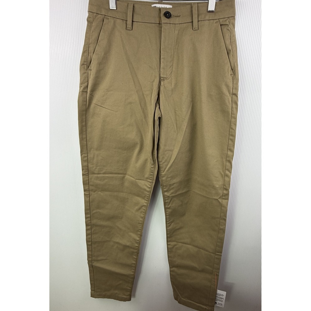 ASOS Design Men's Tapered Chino Pants Khaki W30 L32 Cotton Stretch Office Casual